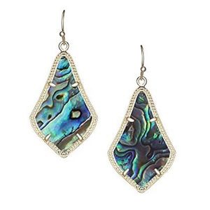 Kendra Scott Alex Earrings in Gold and Abalone